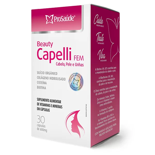 Beauty Capelli  Prosaude (- Colágeno hidrolisado + Silício Orgânico + Biotina)
