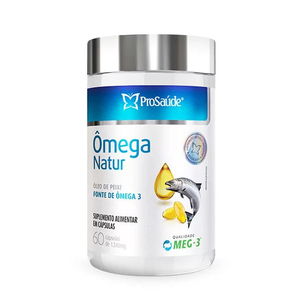 Ômega Natur (Óleo De Peixe) 1000Mg 60 Cps-prosaude 