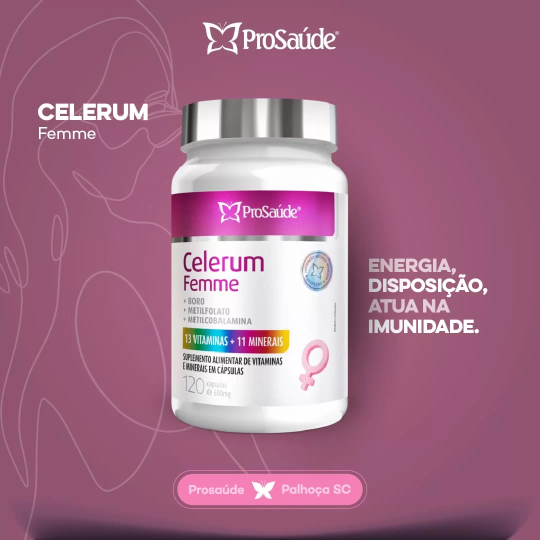 Celerum Femme ProSaude - Polivitamínico de A a Z