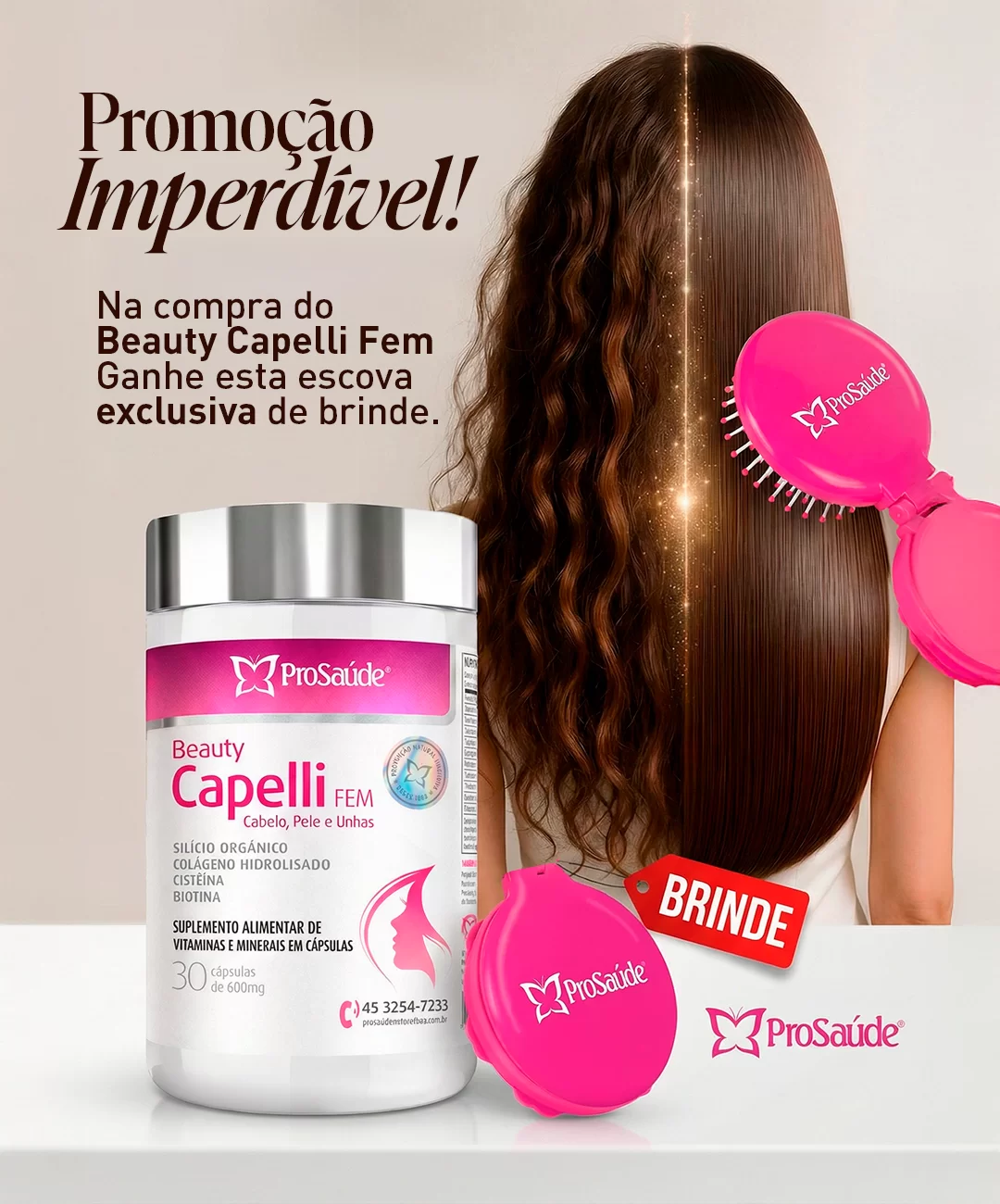 Beauty Capelli  Prosaude (- Colágeno hidrolisado + Silício Orgânico + Biotina) image hover